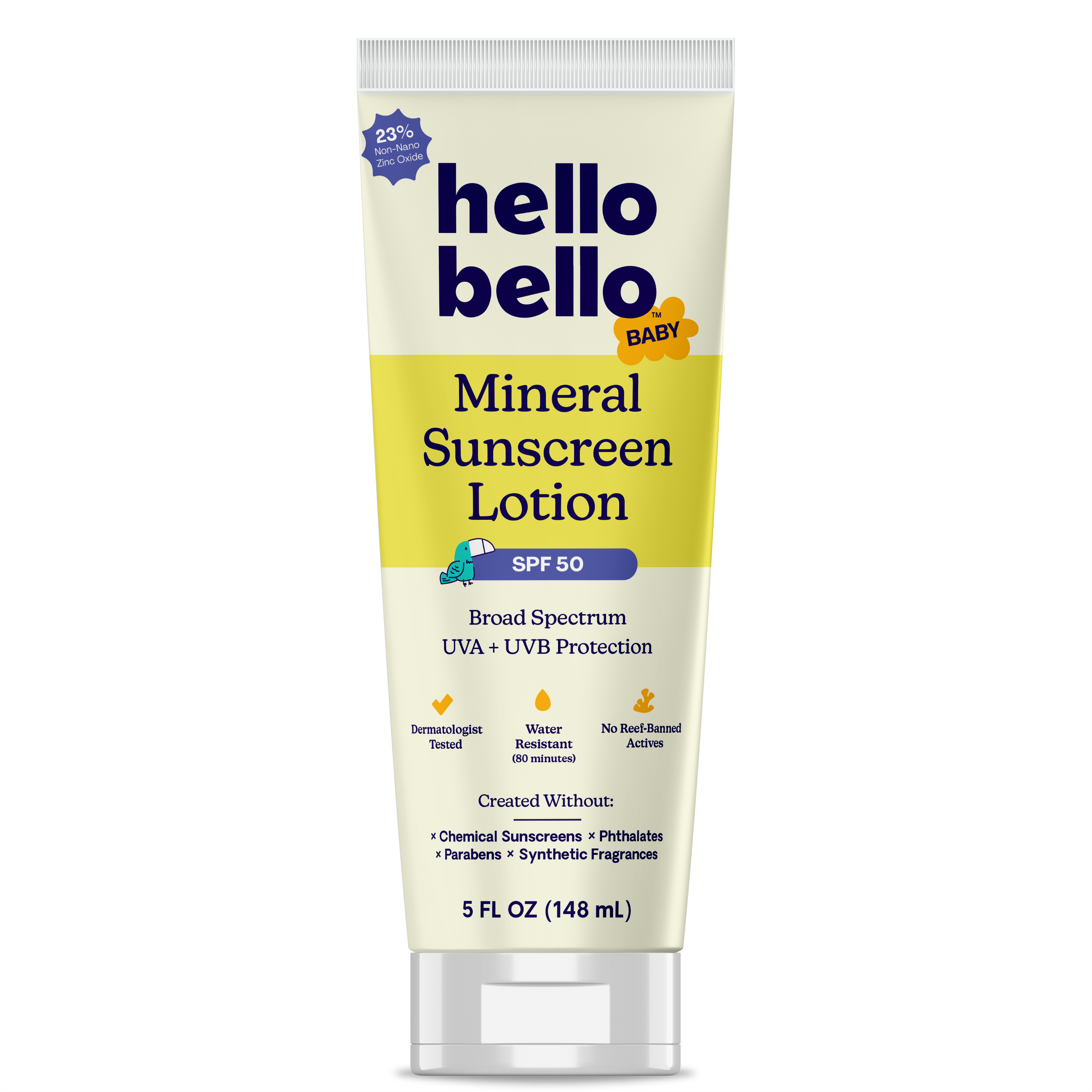 Hello Bello Baby Mineral Sunscreen Lotion SPF 50, 3 fl oz lotion